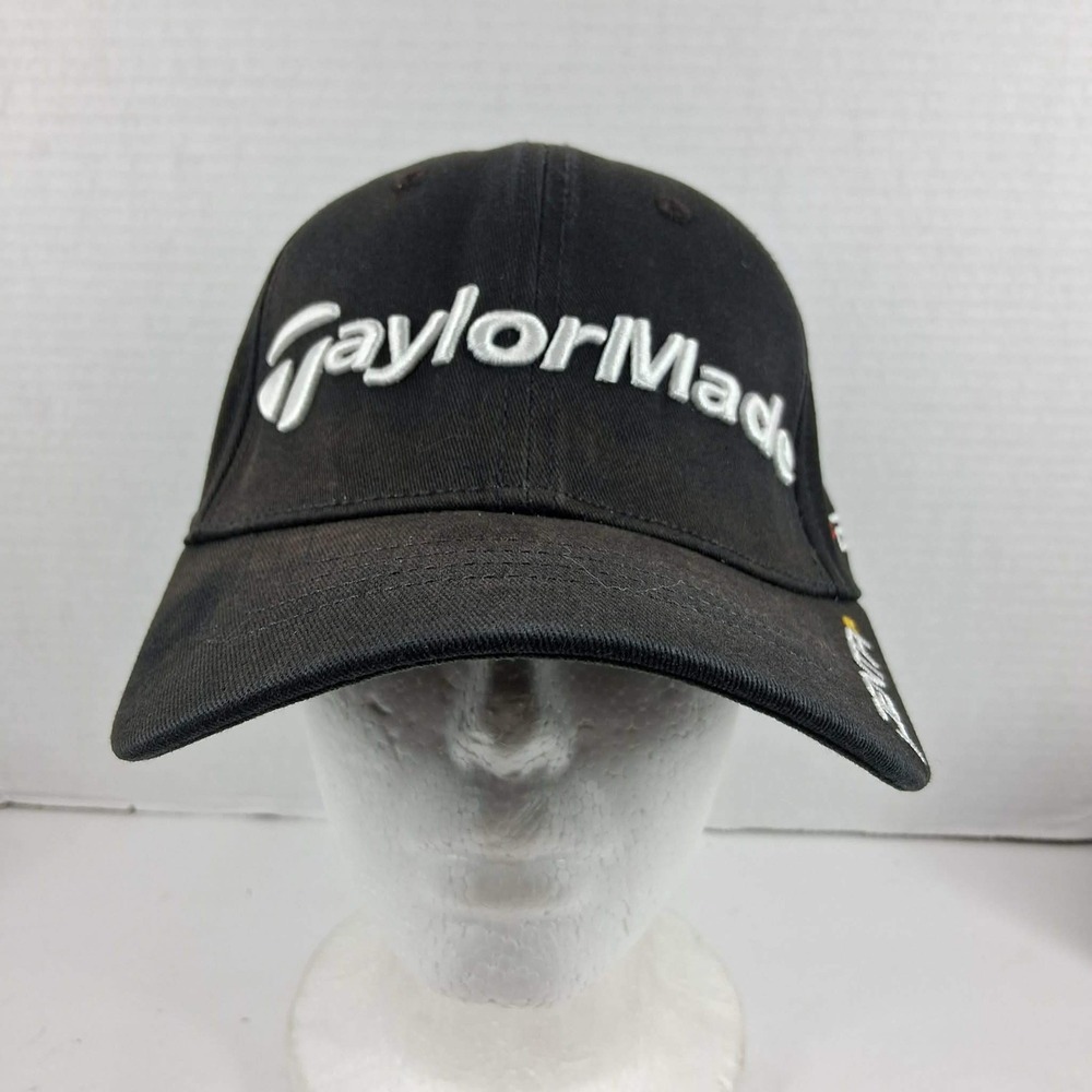 TaylorMade R11‎ Tmax Gear Black Golf Hat S/M Penta Burner Embroidered Cap READ